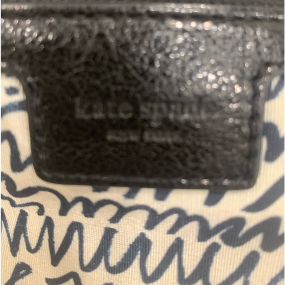 KATE SPADE ♠️ Metallic Jan Darien Have Courage Crossbody In Black Shimmer - Picture 5 of 10